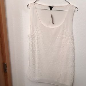 NEW Ann Taylor white sleeveless blouse